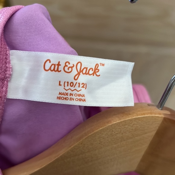 NWOT Pink biketard with mesh and silver stud details size 10/12 girls - Picture 3 of 6